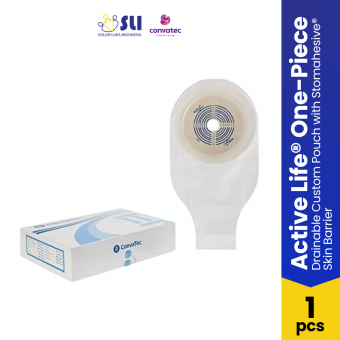 Activelife One-Piece Drainable Pouch Transparent 19-64mm - ConvaTec | Kantong Stoma One Piece
