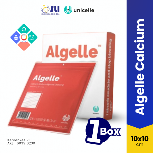 1 Box Algelle Calcium 10cm X 10cm - Alginate Dressing | Menghentikan Perdarahan Pada Luka