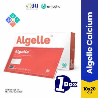 1 Box Algelle Calcium 10cm X 20 cm - Alginate Dressing | Menghentikan Perdarahan Pada Luka