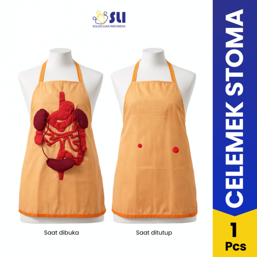 Anatomy Apron - Celemek Stoma Model Tutup | Alat Edukasi Perawatan Stoma