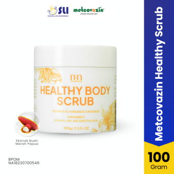 Metcovazin Natural Body Lulur (Scrub) 100gr Extract Buah Merah Papua - Perawatan Kulit
