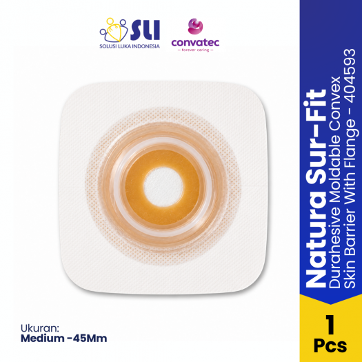 Natura Sur-fit Durahesive Moldable Convex Skin Barrier With Flange 45MM 404593 - ConvaTec | Wafer Kantong Stoma