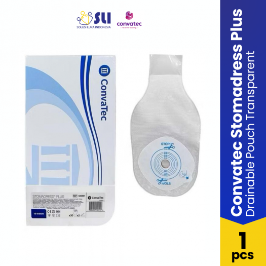 Stomadress Plus Drainable Pouch Transparent 19-64mm - ConvaTec | Kantong Stoma One Piece